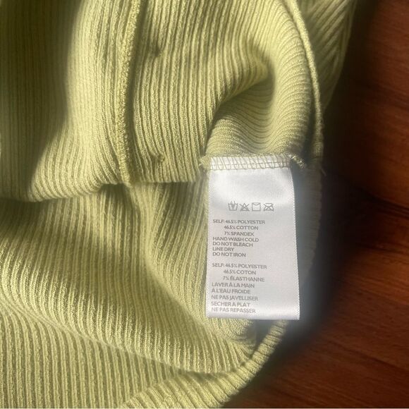 Urban Outfitters UO Claira Ribbed Side Button Knit Sage Green Mini Skirt Small - Picture 6 of 8
